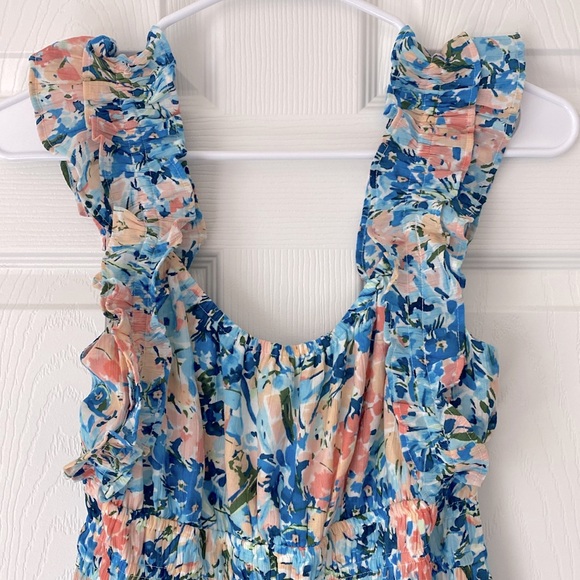 Abercrombie & Fitch Floral Blue and Pink Maxi Dress - Picture 4 of 11